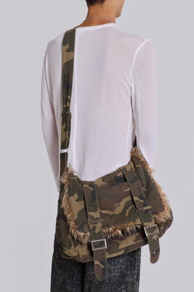 Jaded London Accessories Men Combat Messenger Bag Camo