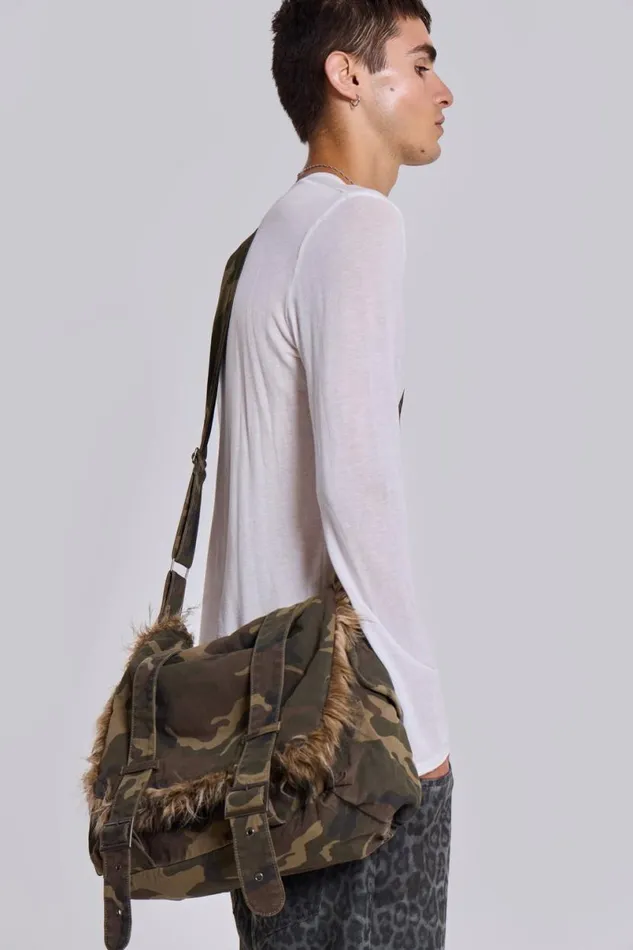 Jaded London Accessories Men Combat Messenger Bag Camo