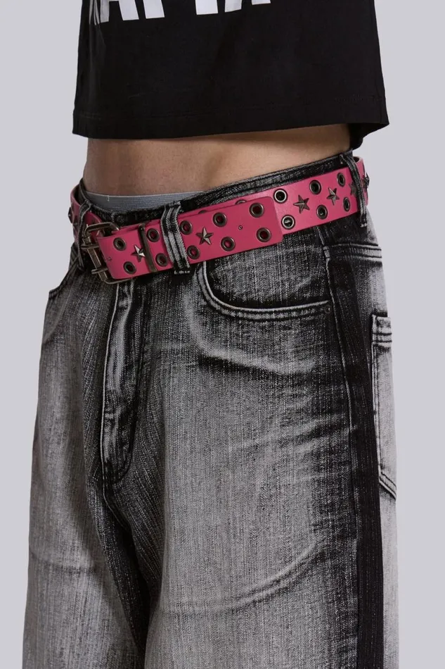 Jaded London Accessories Men Pink Asta Belt Pink