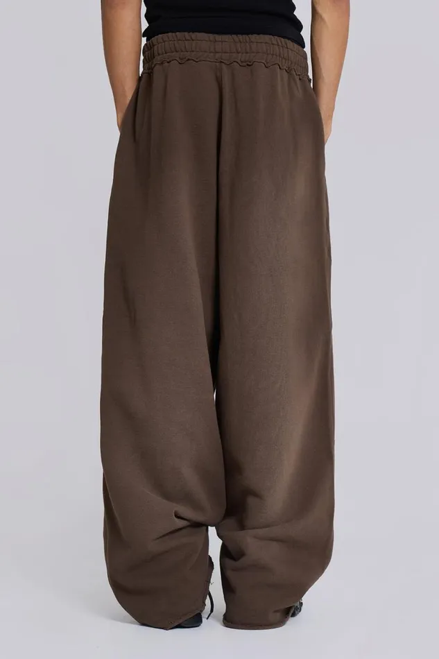 Jaded London Baggy Joggers and Sweatpants WomenUnisex Brown Baggy Monster Joggers Brown