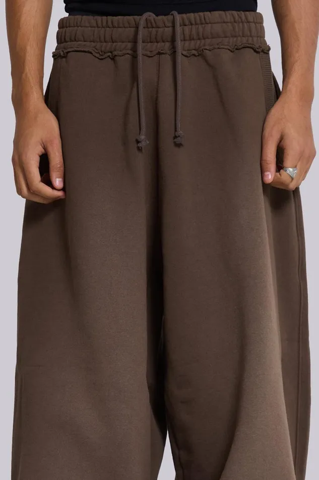 Jaded London Baggy Joggers and Sweatpants WomenUnisex Brown Baggy Monster Joggers Brown