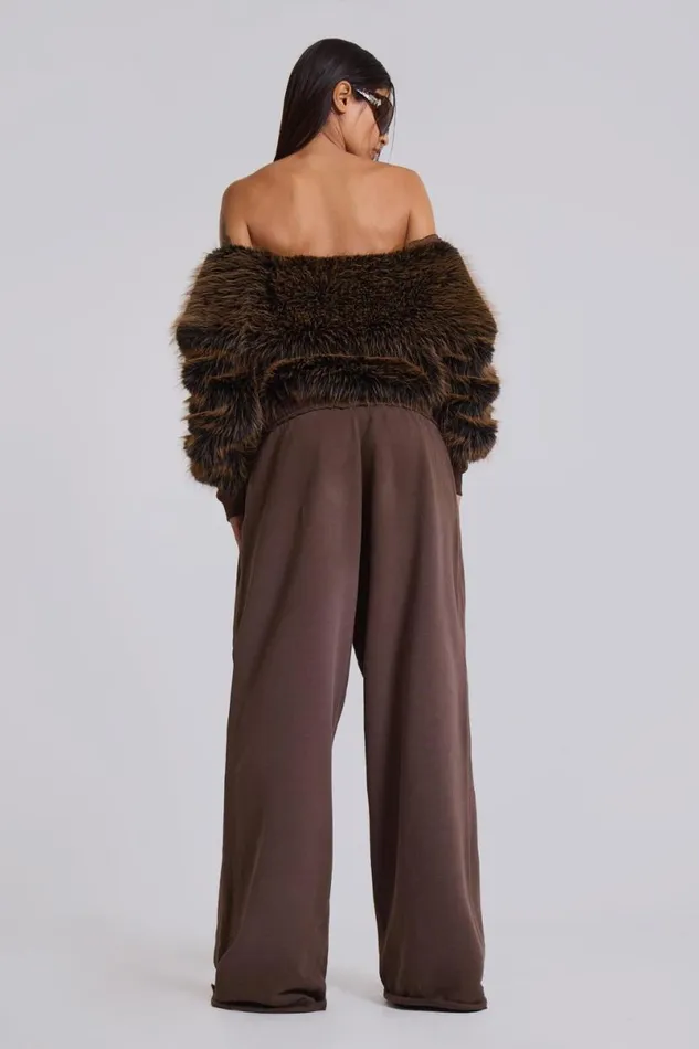 Jaded London Baggy Joggers and Sweatpants WomenUnisex Brown Baggy Monster Joggers Brown