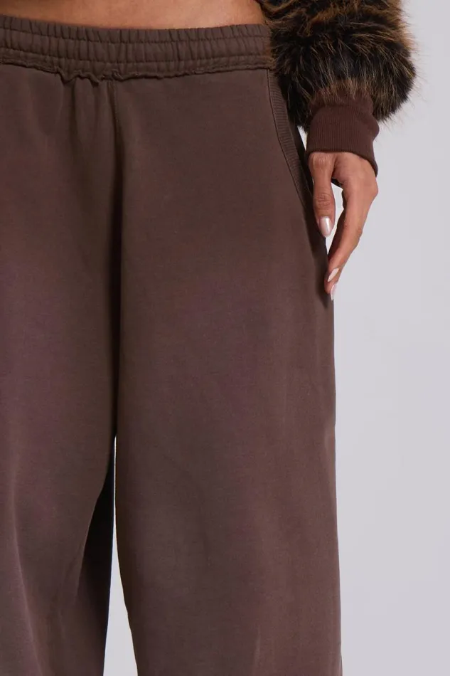 Jaded London Baggy Joggers and Sweatpants WomenUnisex Brown Baggy Monster Joggers Brown