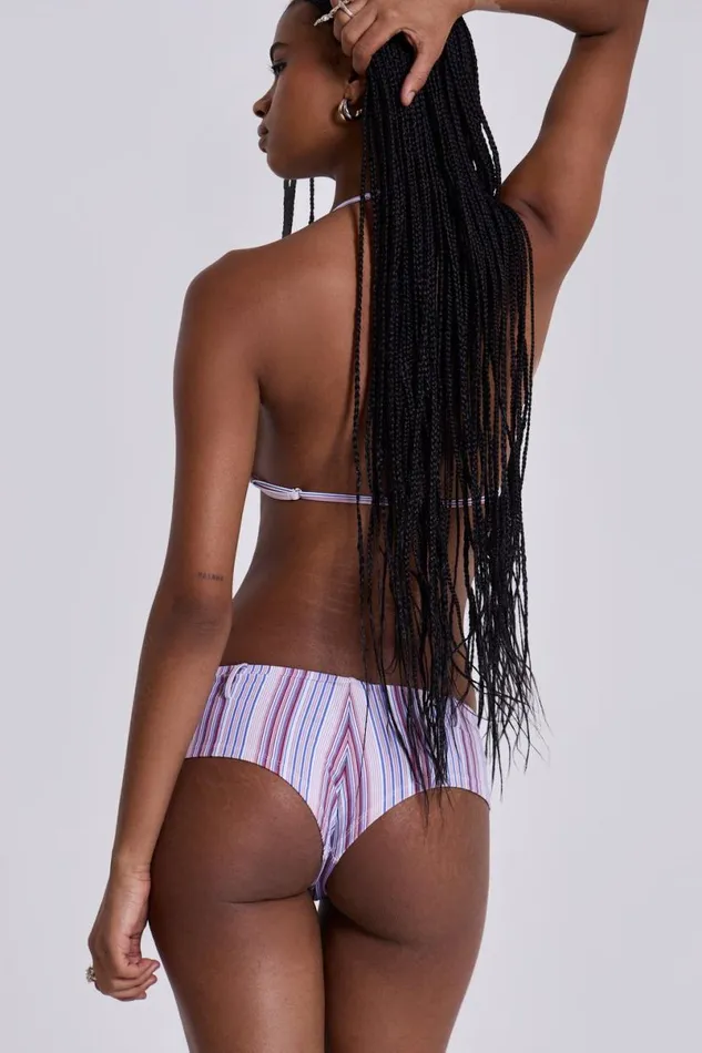 Jaded London Bikini Tops Women Suit and Tie Triangle Bikini Top Purple