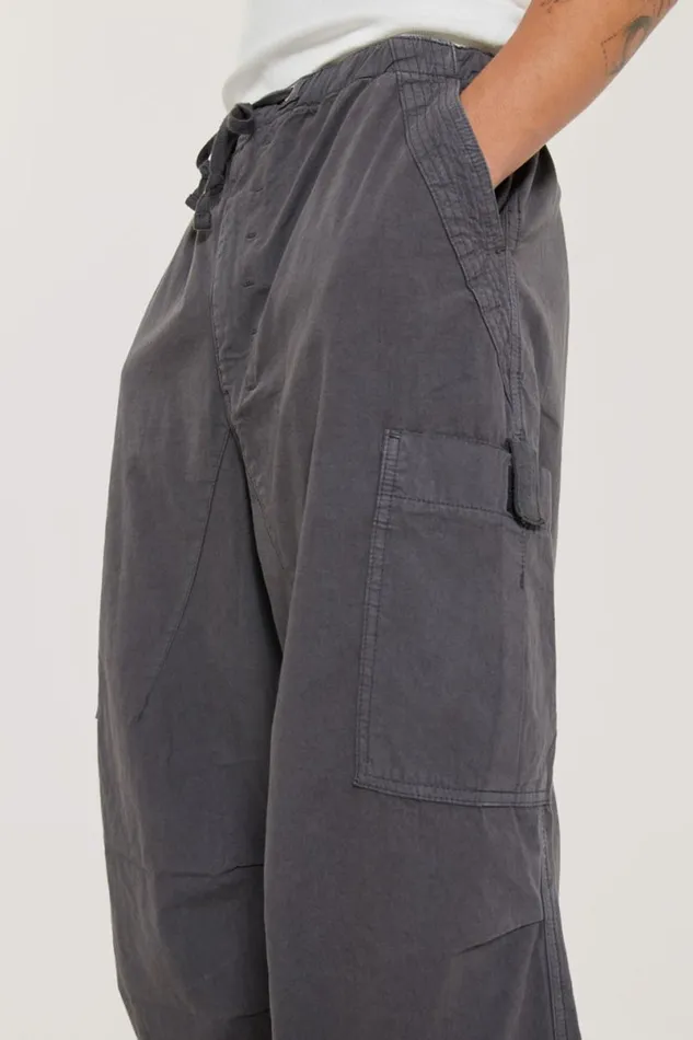Jaded London Cargo Pants Men Vintage Grey Parachute Cargo Pants Grey