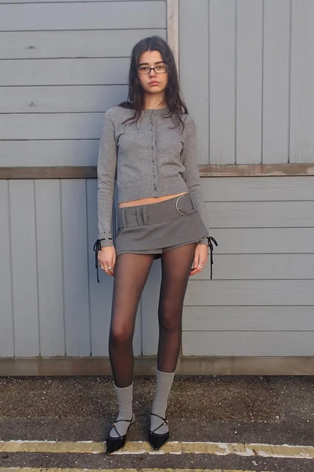 Jaded London CoOrds Women WFH Studded Cardigan Grey