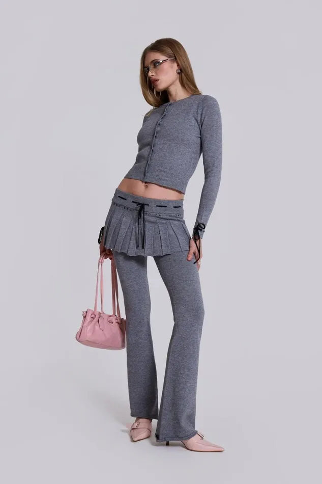 Jaded London CoOrds Women WFH Studded Cardigan Grey
