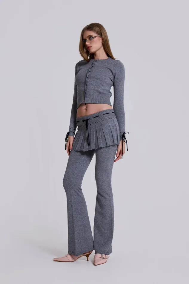 Jaded London CoOrds Women WFH Studded Cardigan Grey
