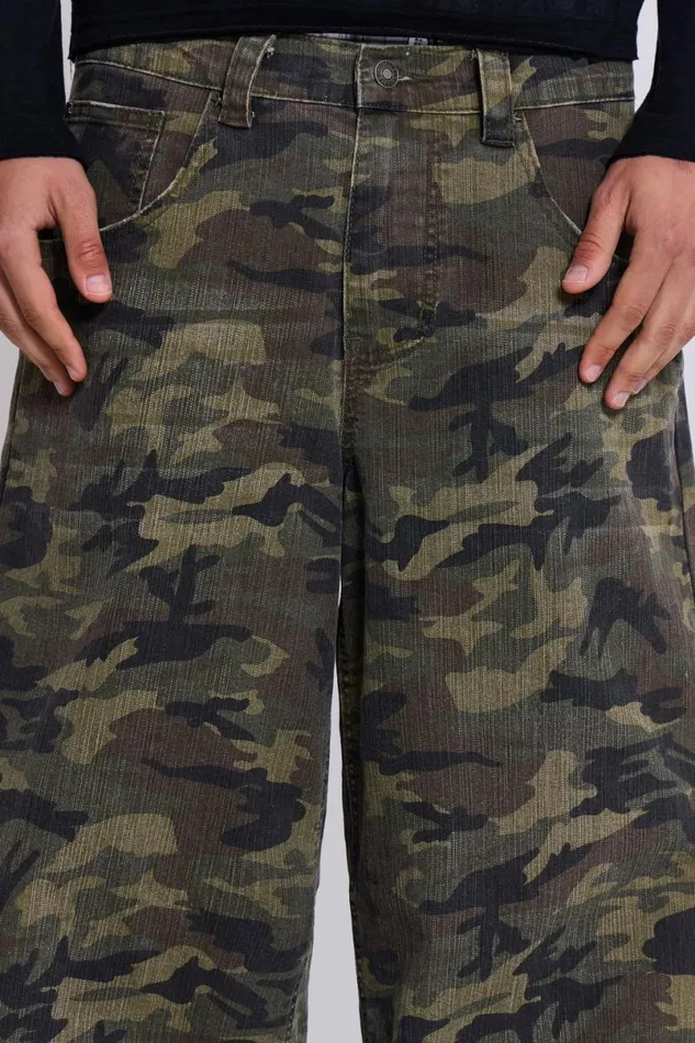 Jaded London Colossus Jeans Men Camo Colossus Baggy Jeans Green