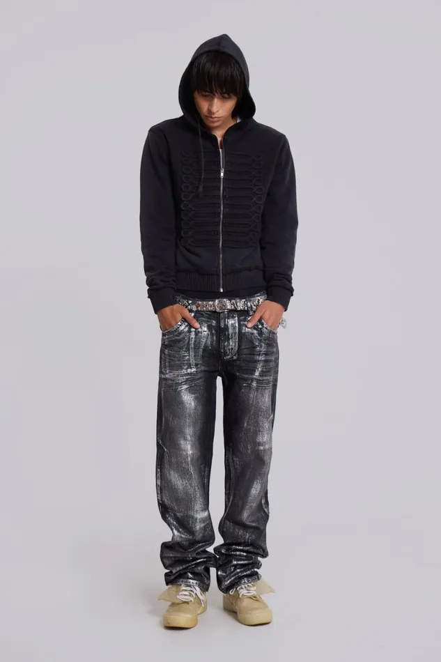 Jaded London Hoodies and Sweatshirts Men Black Drummer Hoodie Black
