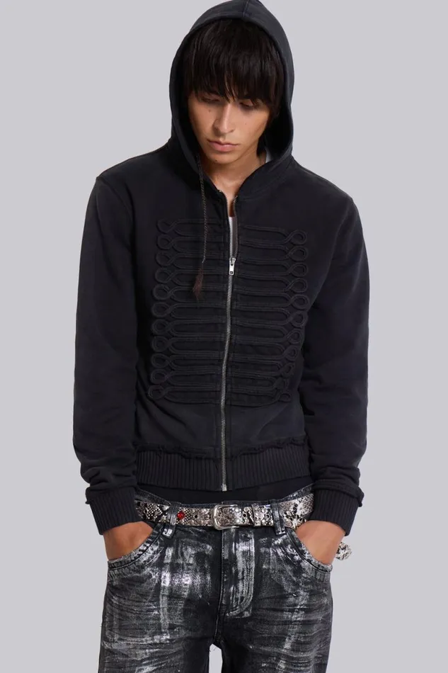 Jaded London Hoodies and Sweatshirts Men Black Drummer Hoodie Black