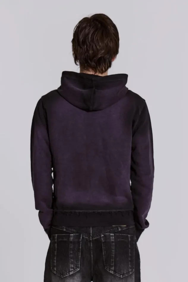 Jaded London Hoodies and Sweatshirts Women Deep Purple Fade Mini Monster Hoodie Purple