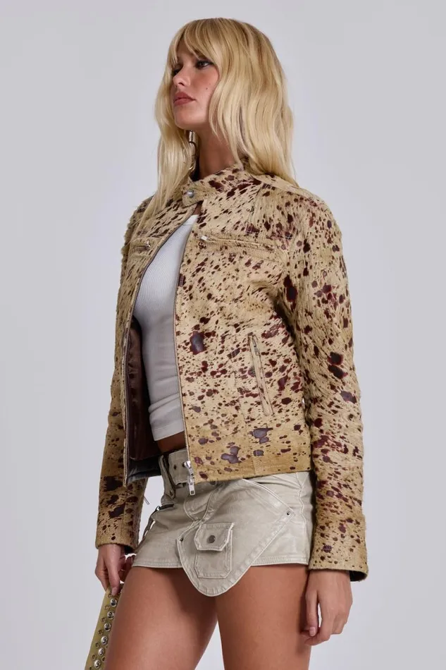 Jaded London Jackets Women Real Cowhide Piston Jacket Multi