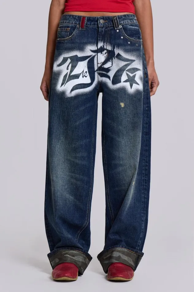 Jaded London Jeans Women 2K LDN Sonic Jeans Blue