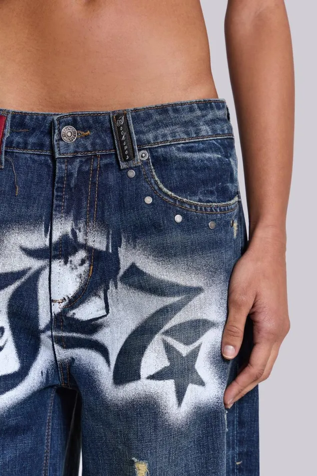 Jaded London Jeans Women 2K LDN Sonic Jeans Blue