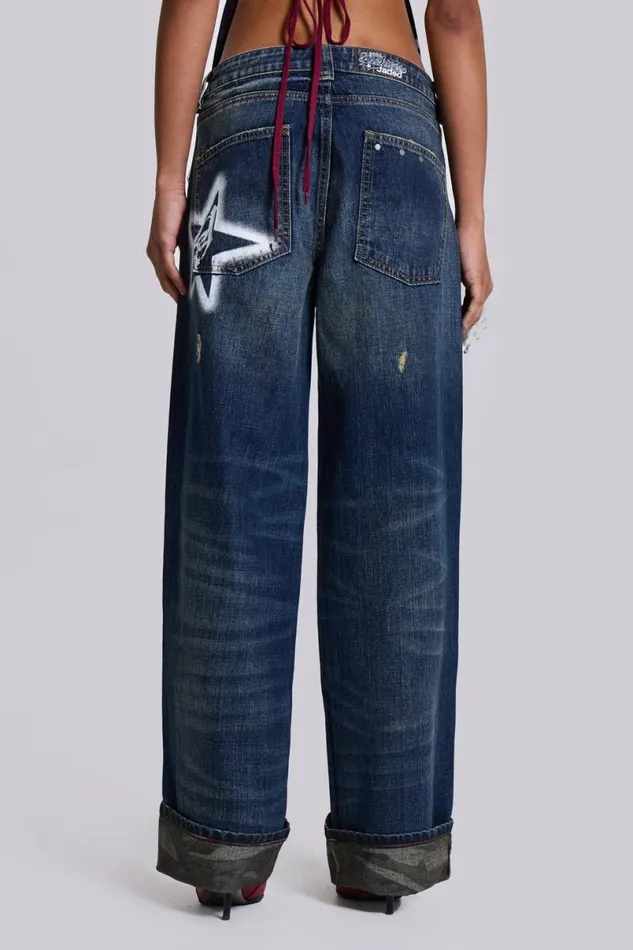 Jaded London Jeans Women 2K LDN Sonic Jeans Blue