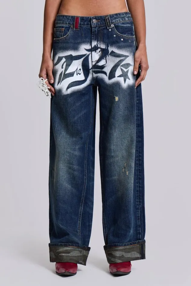 Jaded London Jeans Women 2K LDN Sonic Jeans Blue