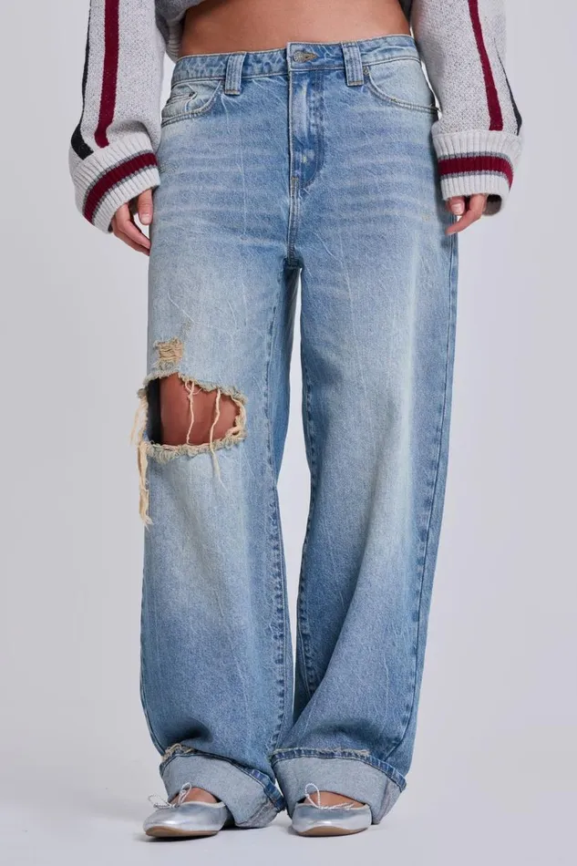 Jaded London Jeans Women Sonic Jeans In Light Wash Blue