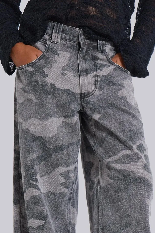 Jaded London Jeans WomenUnisex Camo Fade Colossus Jeans Black Camo