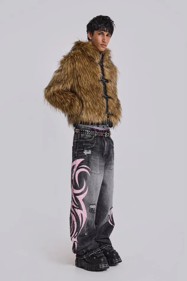 Jaded London Jeans WomenUnisex Pink Blade XL Colossus Jeans Blue