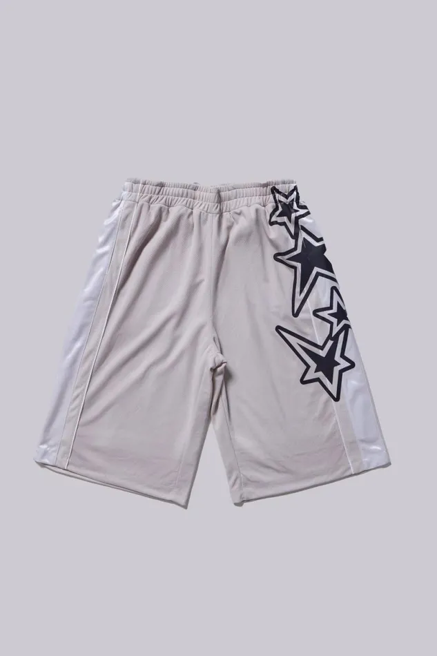 Jaded London Joggers and Sweatpants Men Galaxy Basketball Shorts Grey