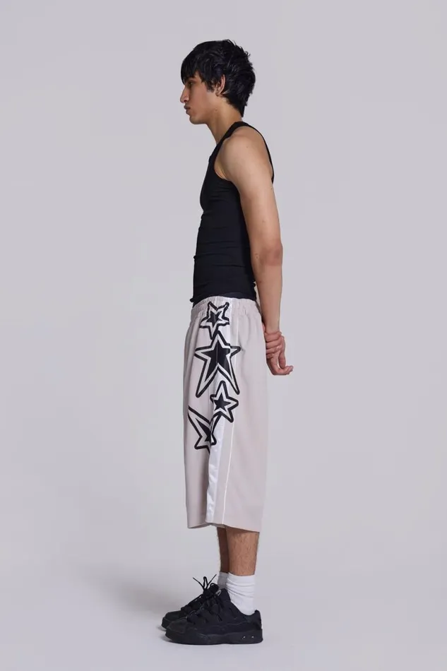 Jaded London Joggers and Sweatpants Men Galaxy Basketball Shorts Grey