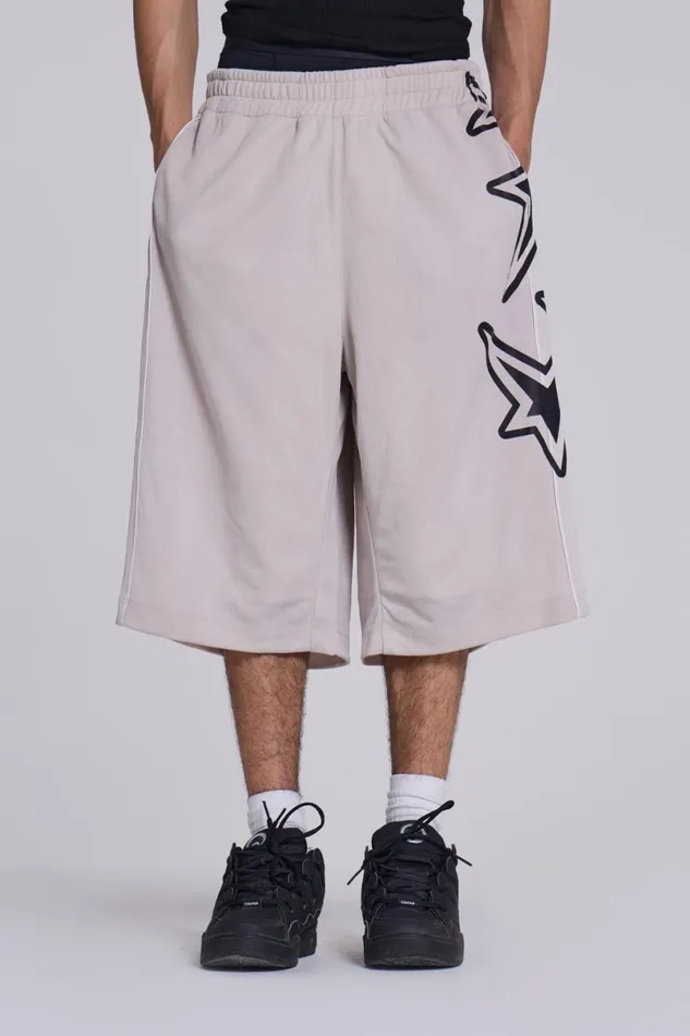 Jaded London Joggers and Sweatpants Men Galaxy Basketball Shorts Grey