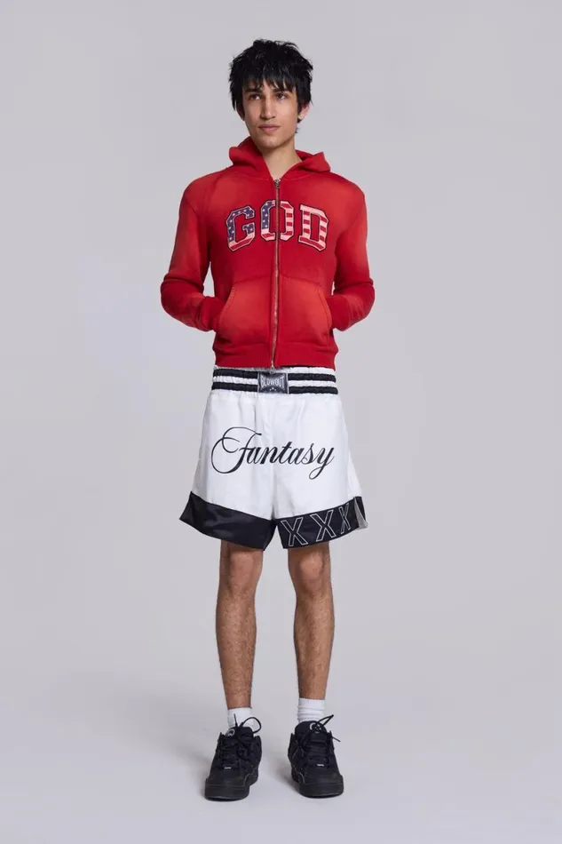 Jaded London Jorts and Shorts Men Fantasy Boxing Shorts Grey
