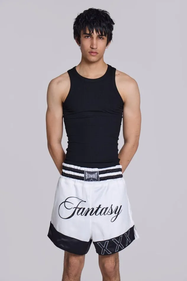 Jaded London Jorts and Shorts Men Fantasy Boxing Shorts Grey
