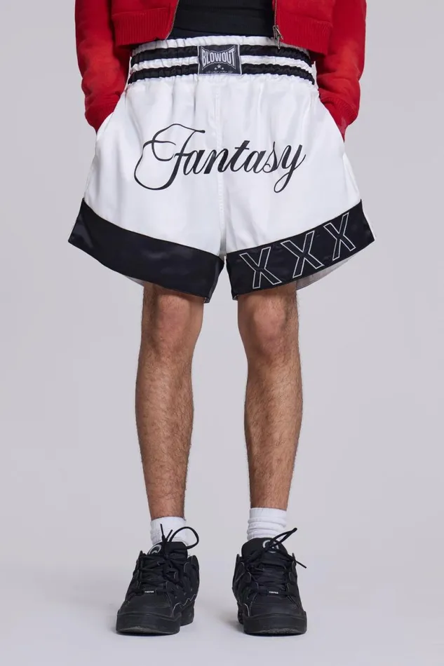 Jaded London Jorts and Shorts Men Fantasy Boxing Shorts Grey