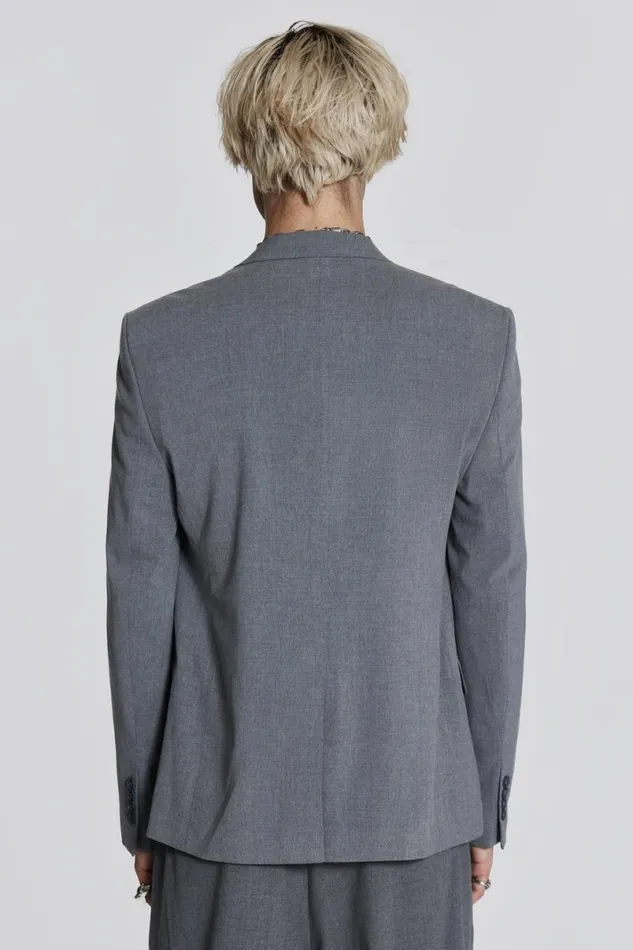 Jaded London Outerwear Men Grey Goliath Blazer Grey