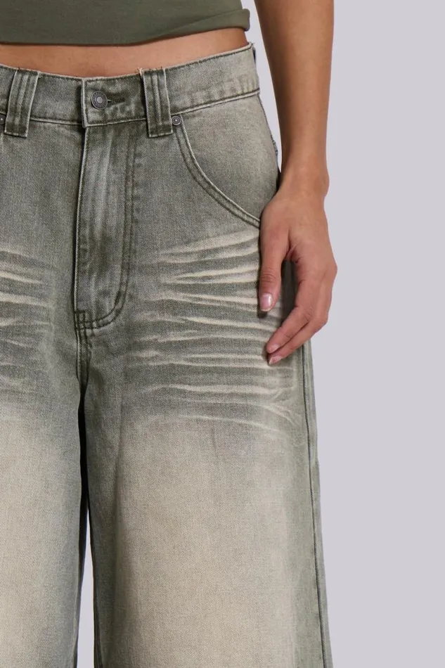 Jaded London Shorts and Jorts Women Khaki Colossus Jorts Khaki