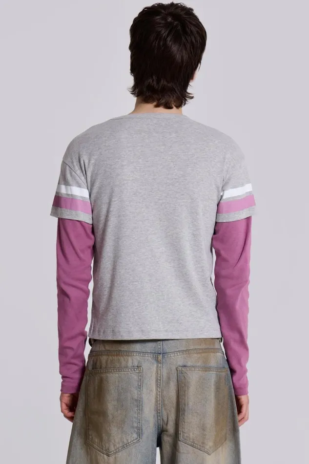 Jaded London TShirts and Vests Men Blessed Double Layer Tee Multi