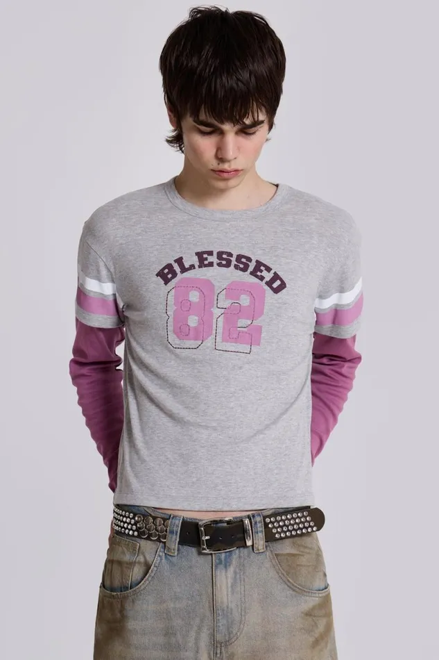 Jaded London TShirts and Vests Men Blessed Double Layer Tee Multi