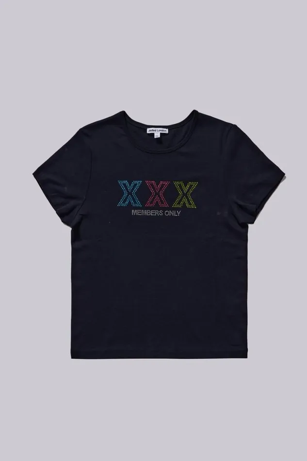 Jaded London TShirts and Vests Men Members Only Tee Black