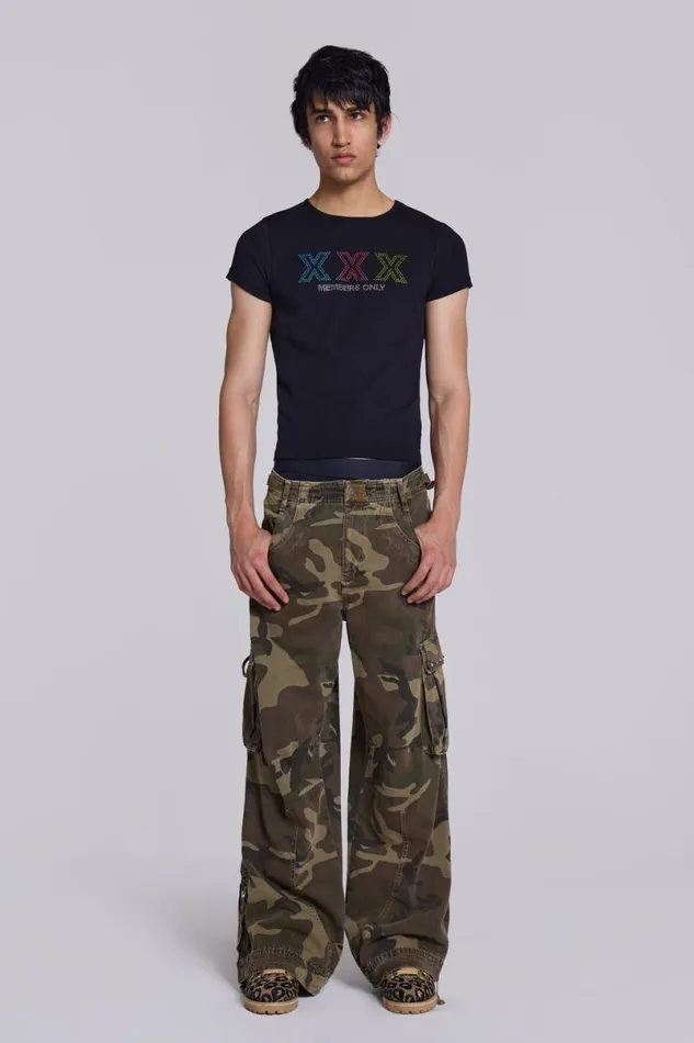 Jaded London TShirts and Vests Men Members Only Tee Black