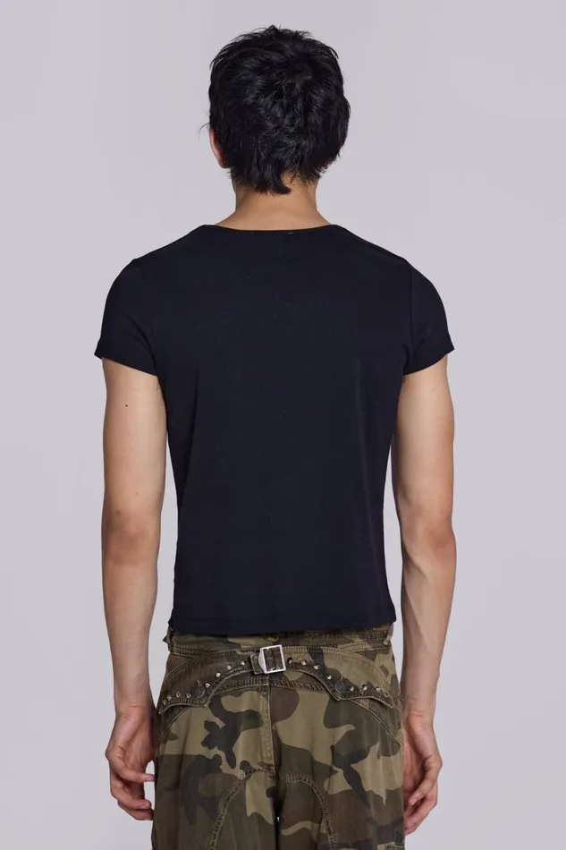 Jaded London TShirts and Vests Men Members Only Tee Black