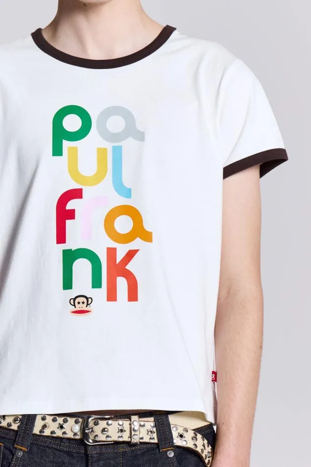 Jaded London TShirts and Vests Men Paul Frank Spellout Ringer White