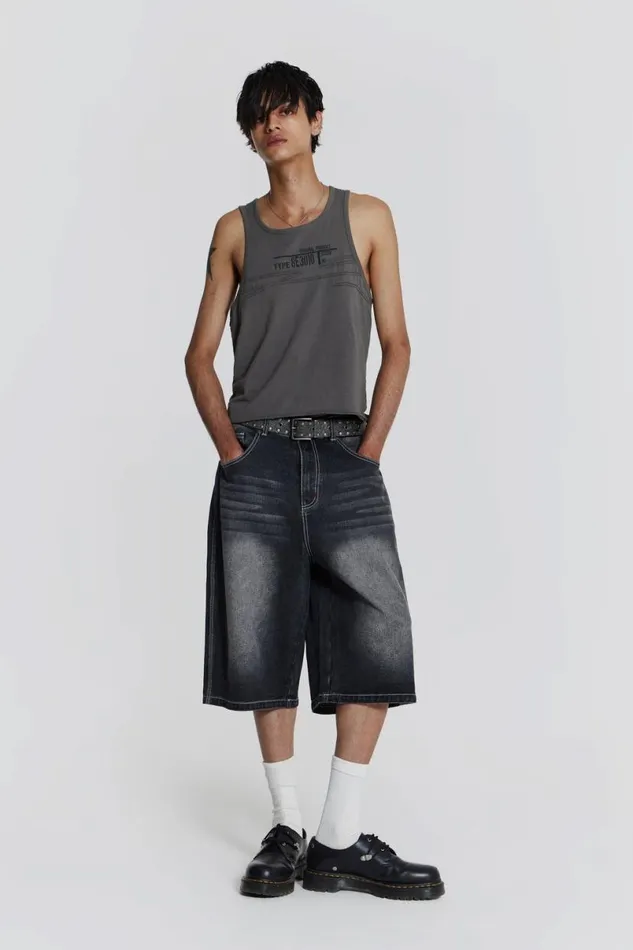Jaded London TShirts and Vests Men Subtract Vest Grey