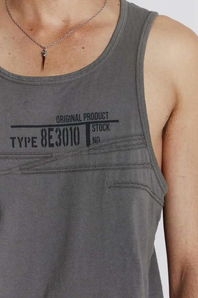 Jaded London TShirts and Vests Men Subtract Vest Grey