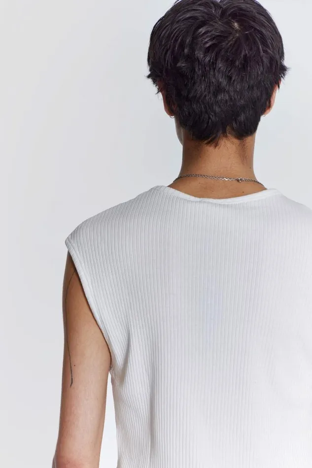 Jaded London TShirts and Vests Men Thesis Tank White
