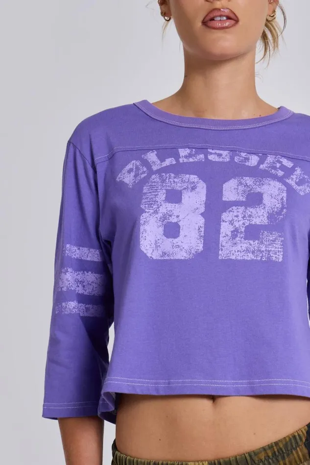 Jaded London TShirts Women Blessed 82 Tee Purple
