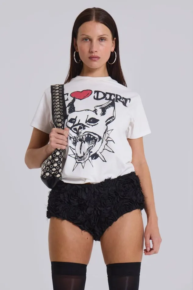 Jaded London Unisex UnisexMen Dirt Tee White