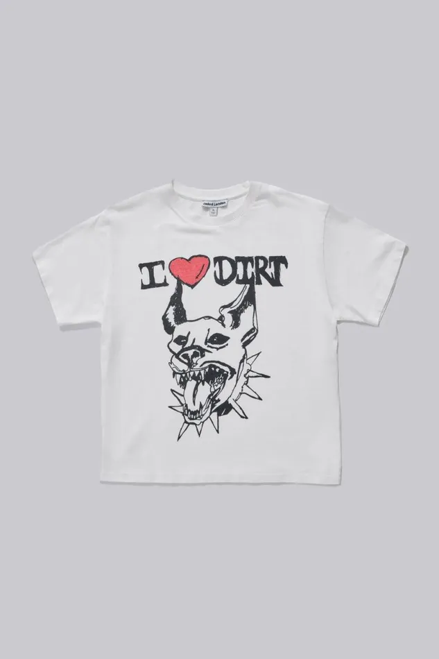 Jaded London Unisex UnisexMen Dirt Tee White