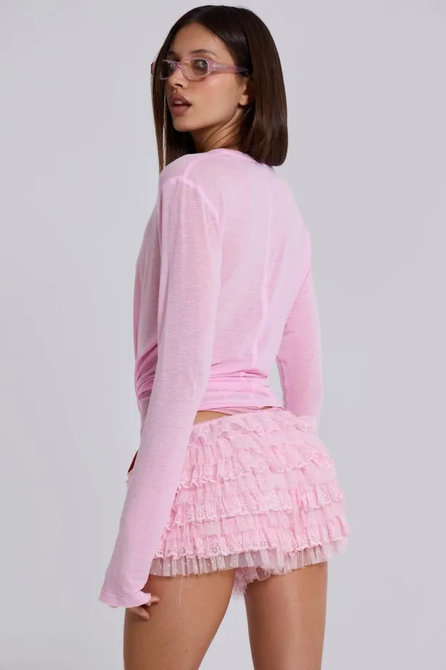 Jaded London Unisex UnisexWomen Pink Mist Long Sleeve Top Pink