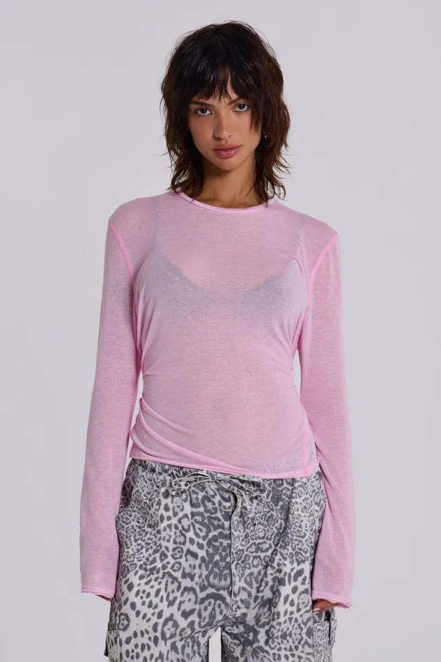 Jaded London Unisex UnisexWomen Pink Mist Long Sleeve Top Pink