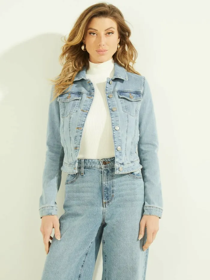 Jeans and Denim Eco Sexy Trucker Jacket Aria Wash GUESS Women
