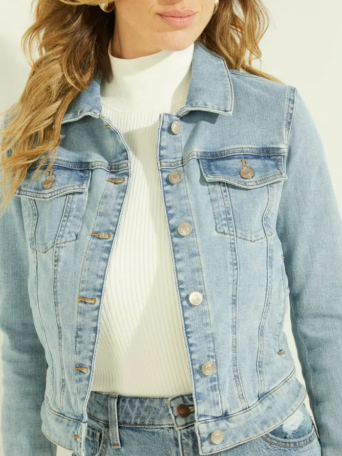 Jeans and Denim Eco Sexy Trucker Jacket Aria Wash GUESS Women Jeans and Denim Eco Sexy Trucker Jacket Aria Wash GUESS Women