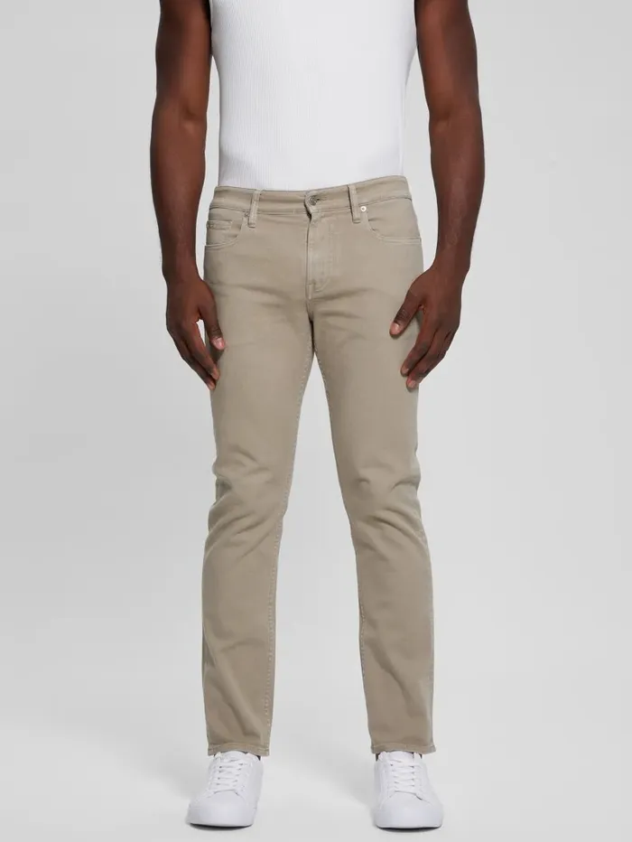 Jeans and Denim GUESS Men Angels Straight Jeans Thermal Clay