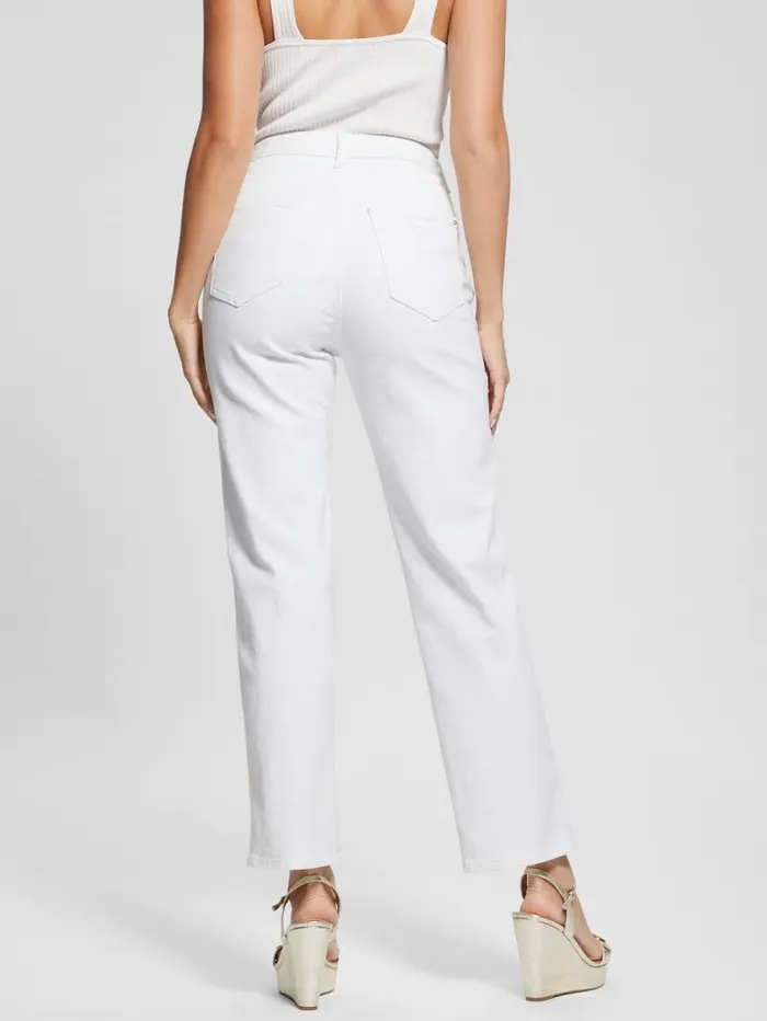 Jeans and Denim GUESS Women Charm Straight Jeans Pure White Multi Jeans and Denim GUESS Women Charm Straight Jeans Pure White Multi